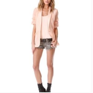 Elizabeth & James Metallic Pink Blazer Jacket Sz 4